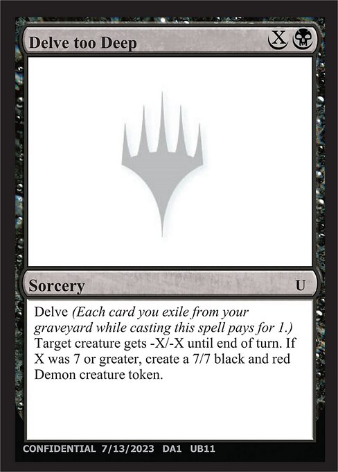 Delve too Deep highlighted card art