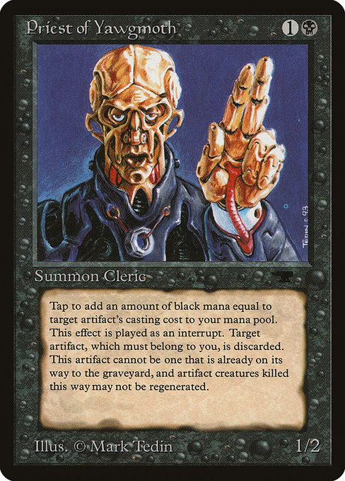 Priest of Yawgmoth highlighted card art