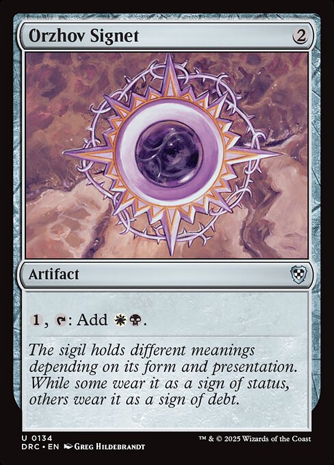 Orzhov Signet from Aetherdrift Commander