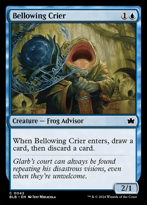 Bellowing Crier highlighted card art
