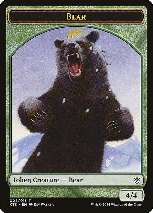 Bear from Khans of Tarkir Tokens
