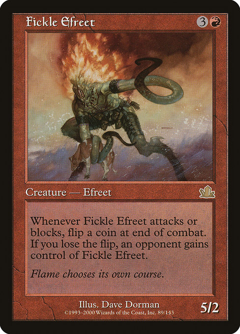 Fickle Efreet highlighted card art