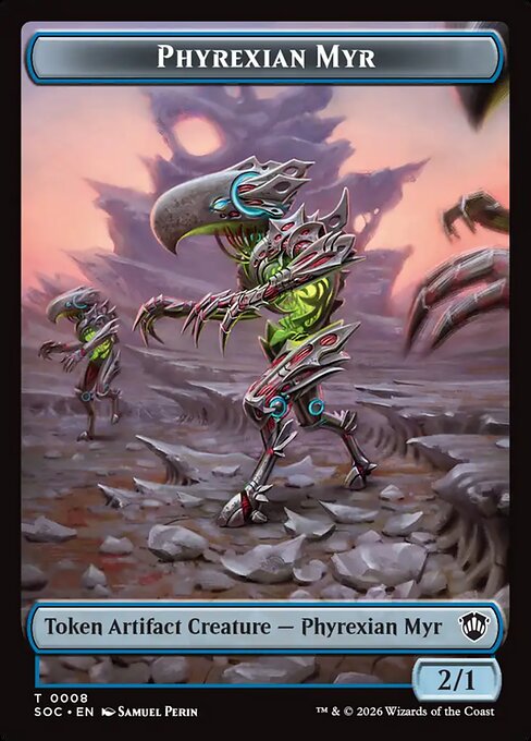 Phyrexian Myr from Secrets of Strixhaven Commander Tokens