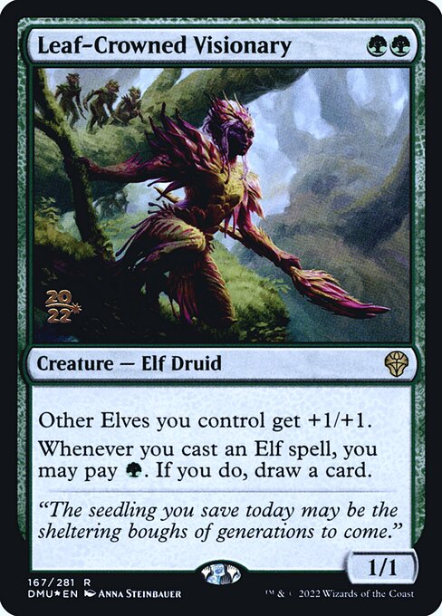 Leaf-Crowned Visionary from Dominaria United Promos