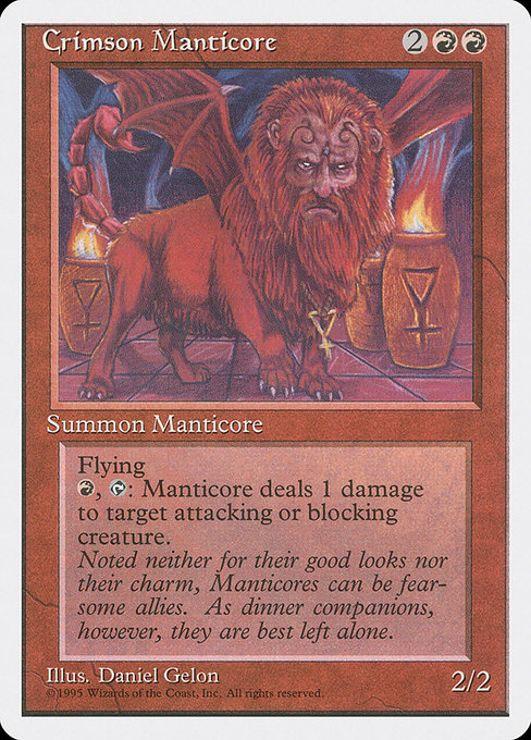 Crimson Manticore from Fourth Edition
