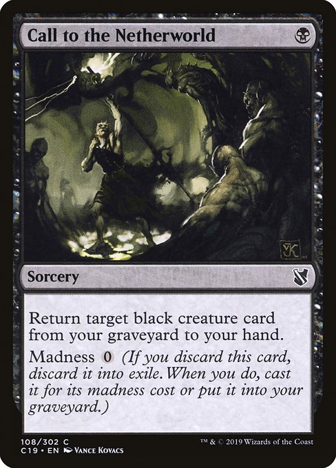 Call to the Netherworld highlighted card art