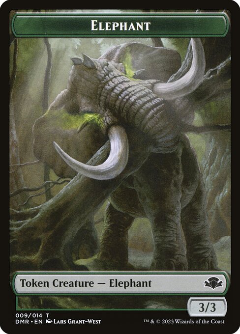 Elephant from Dominaria Remastered Tokens