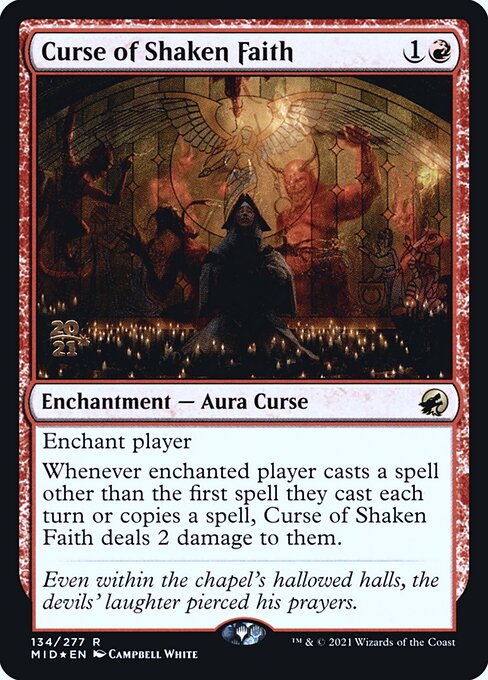 Curse of Shaken Faith from Innistrad: Midnight Hunt Promos