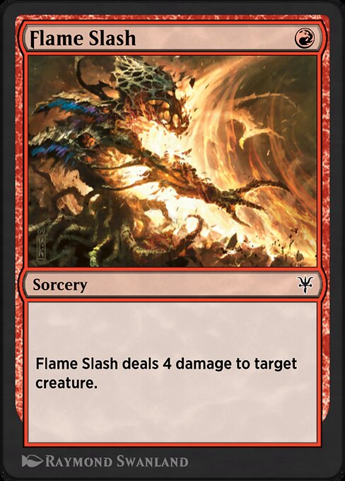 Flame Slash highlighted card art