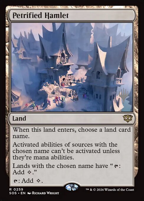 Petrified Hamlet from Secrets of Strixhaven Promos