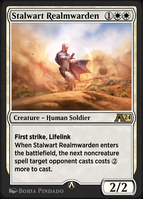 Stalwart Realmwarden highlighted card art