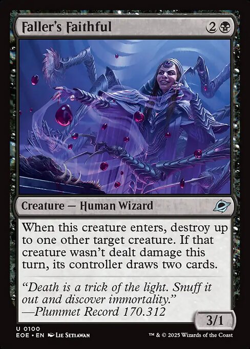 Faller's Faithful highlighted card art