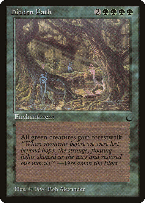 Hidden Path highlighted card art