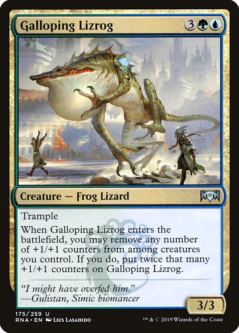 Galloping Lizrog highlighted card art