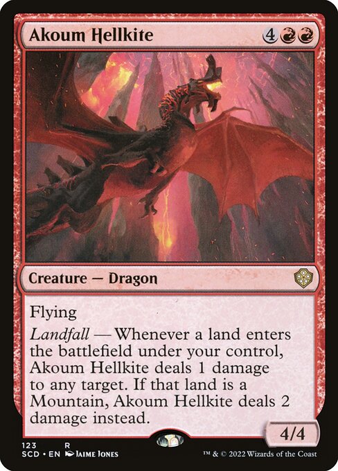 Akoum Hellkite highlighted card art