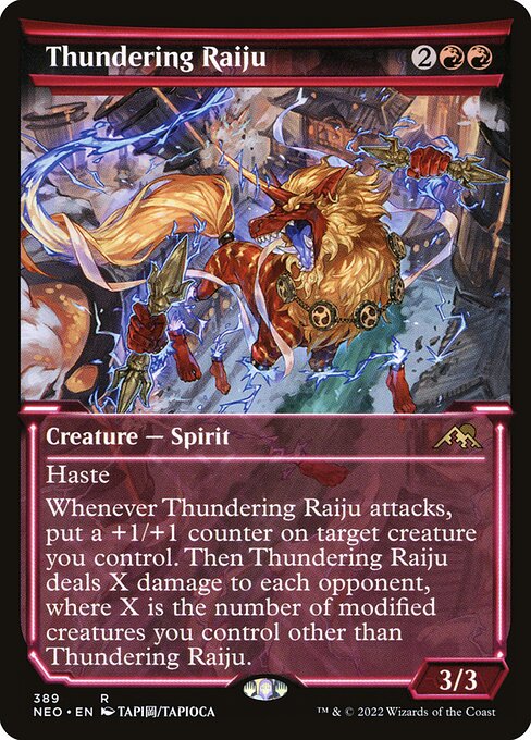 Thundering Raiju from Kamigawa: Neon Dynasty