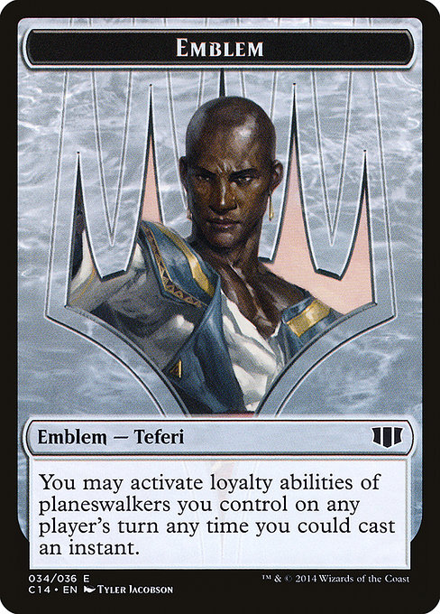 Teferi, Temporal Archmage Emblem from Commander 2014 Tokens