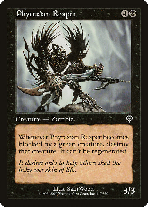 Phyrexian Reaper highlighted card art