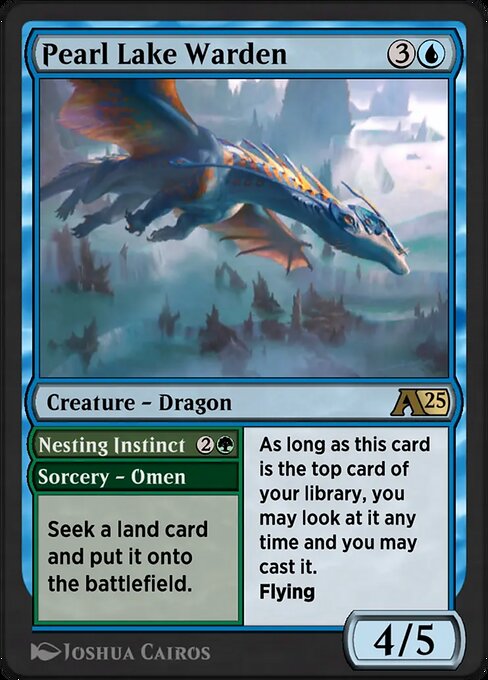 Pearl Lake Warden // Nesting Instinct highlighted card art