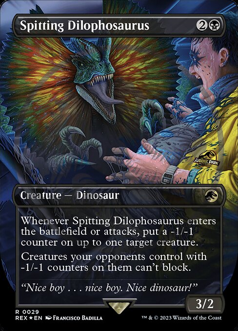 Spitting Dilophosaurus highlighted card art