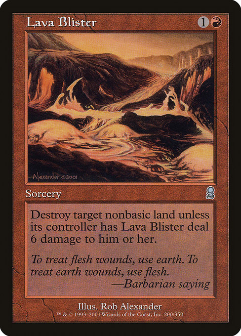 Lava Blister highlighted card art