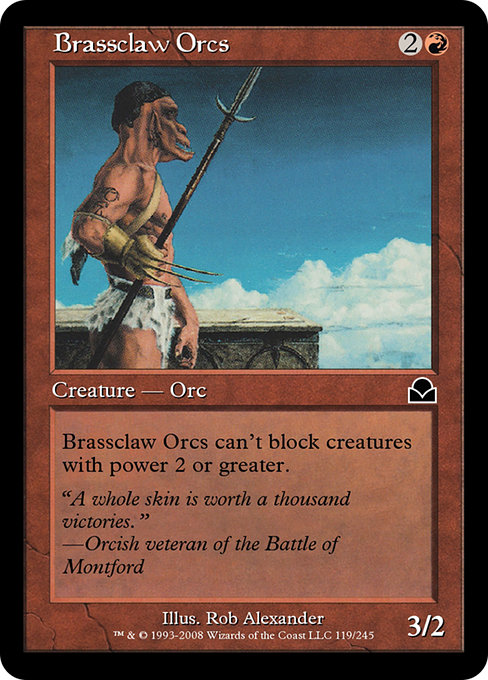 Brassclaw Orcs highlighted card art