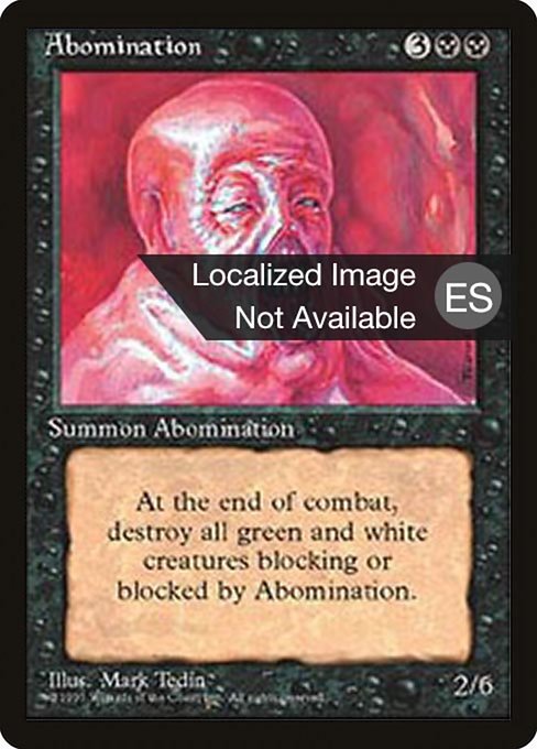 Abomination from Fourth Edition Foreign Black Border