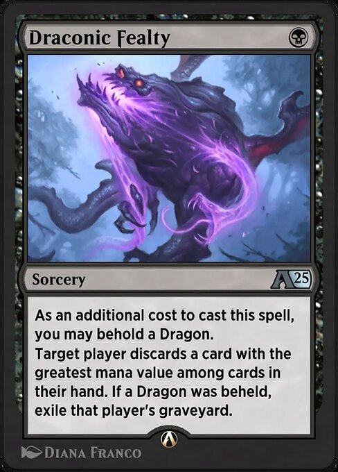 Draconic Fealty highlighted card art