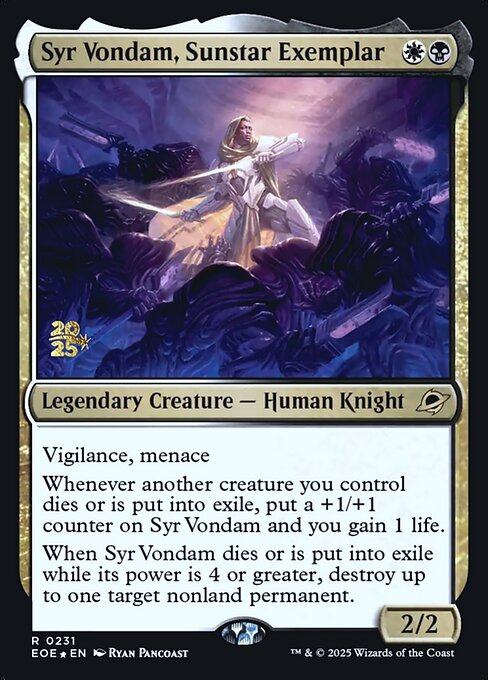 Syr Vondam, Sunstar Exemplar from Edge of Eternities Promos