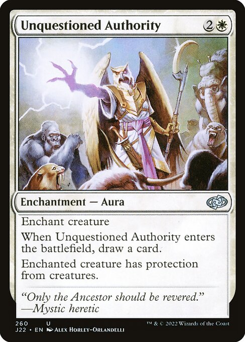Unquestioned Authority highlighted card art
