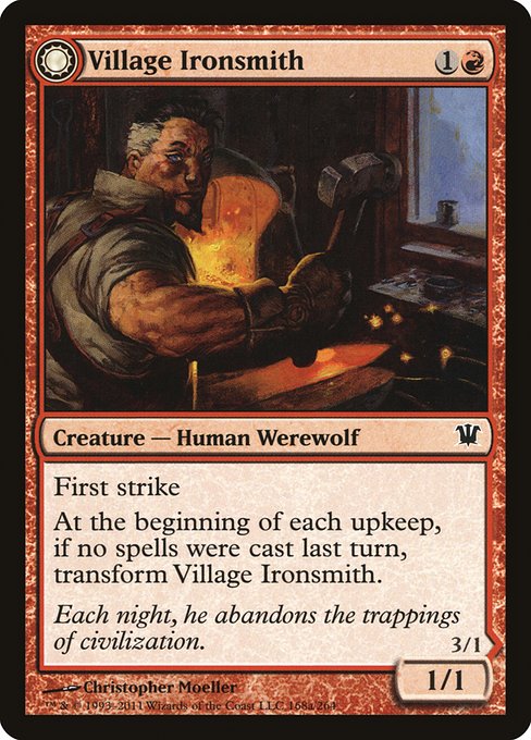 Village Ironsmith // Ironfang from Innistrad