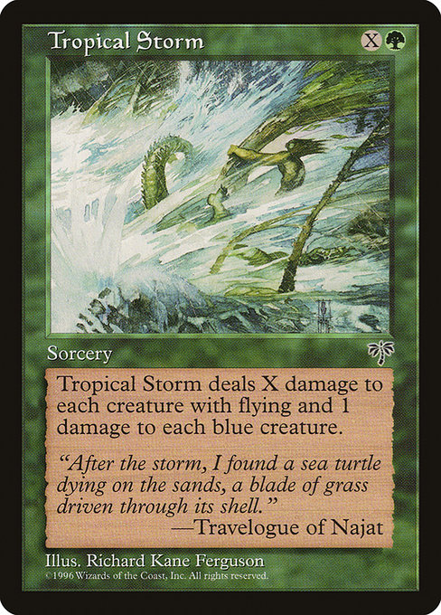 Tropical Storm highlighted card art