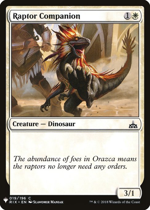 Raptor Companion highlighted card art