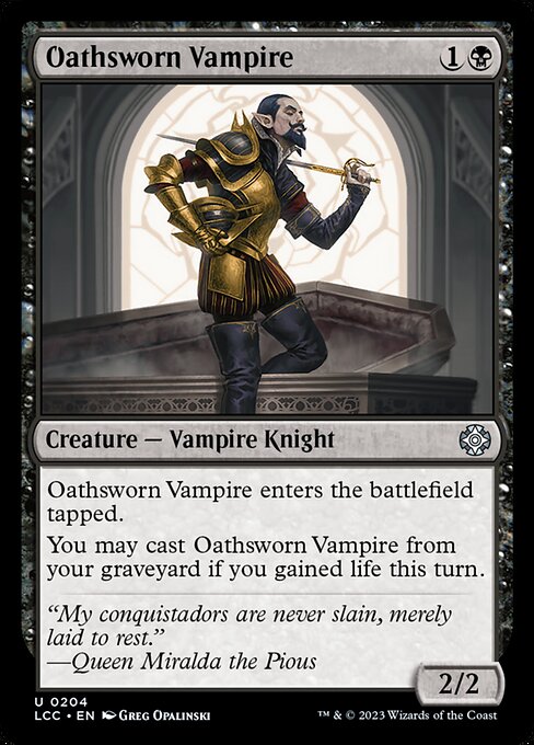 Oathsworn Vampire highlighted card art