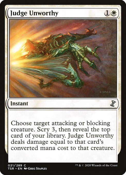 Judge Unworthy highlighted card art