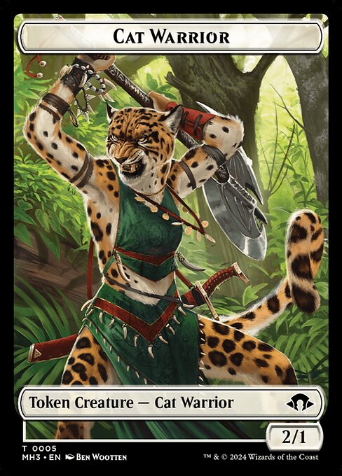 Cat Warrior highlighted card art