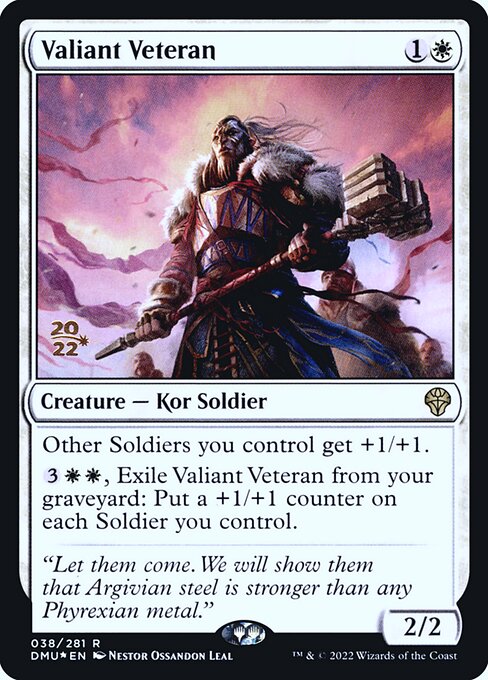 Valiant Veteran from Dominaria United Promos