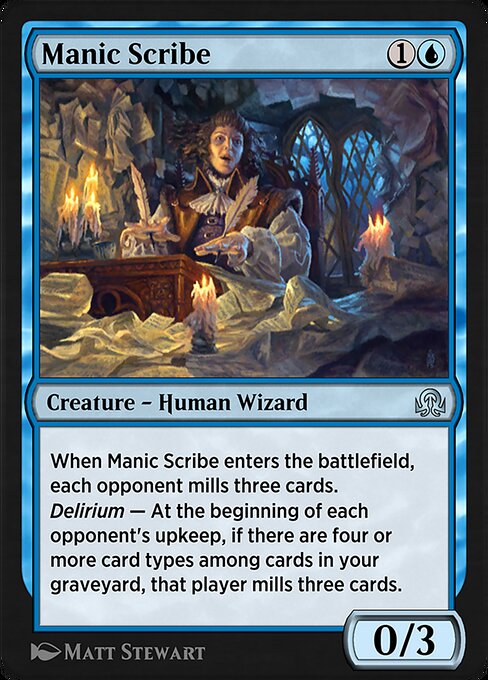 Manic Scribe highlighted card art