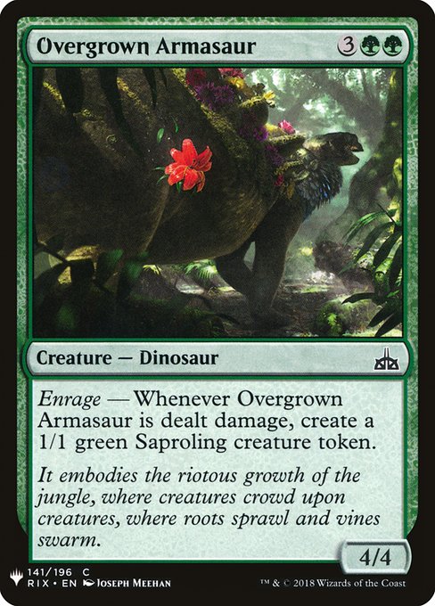 Overgrown Armasaur highlighted card art