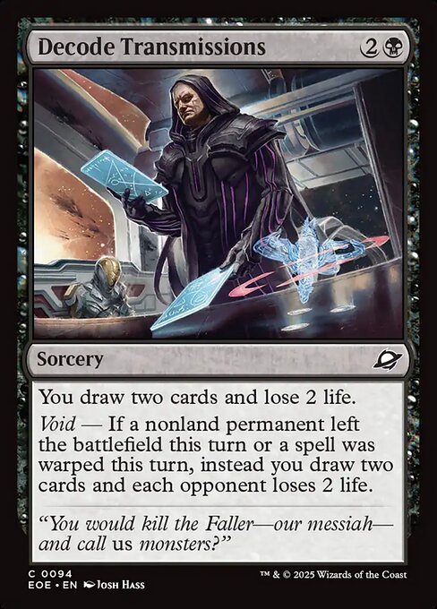 Decode Transmissions highlighted card art