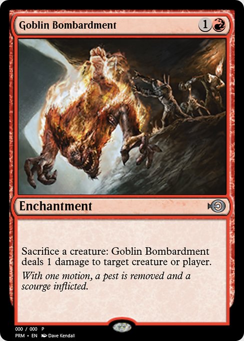 Goblin Bombardment from Magic Online Promos