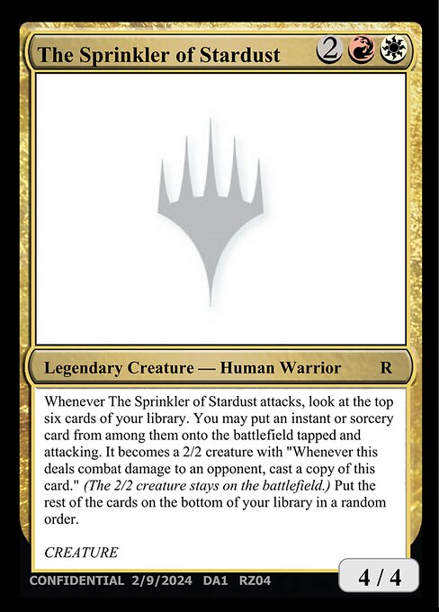 The Sprinkler of Stardust from Unknown Event