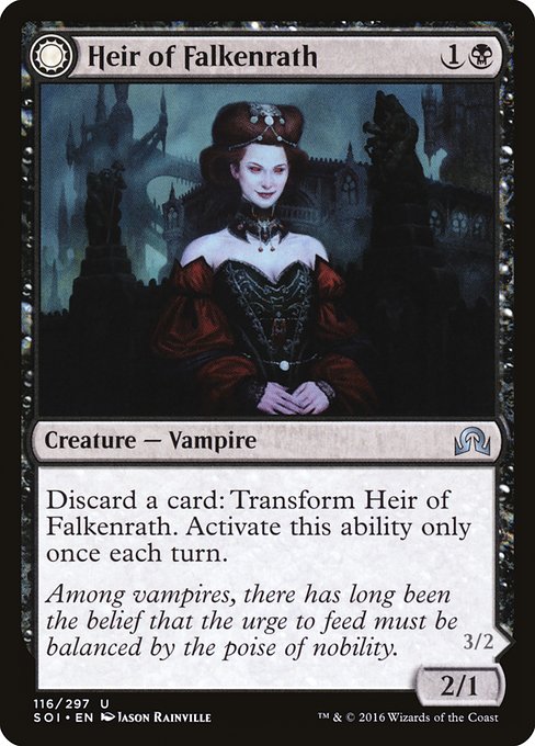 Heir of Falkenrath // Heir to the Night from Shadows over Innistrad