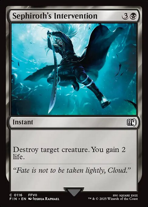 Sephiroth's Intervention highlighted card art