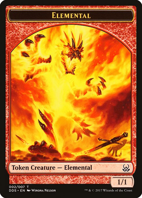 Elemental from Duel Decks: Mind vs. Might Tokens