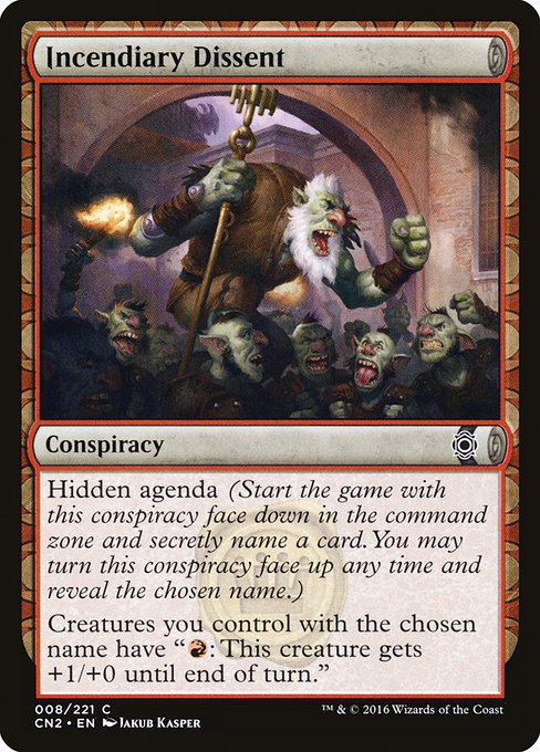 Incendiary Dissent highlighted card art