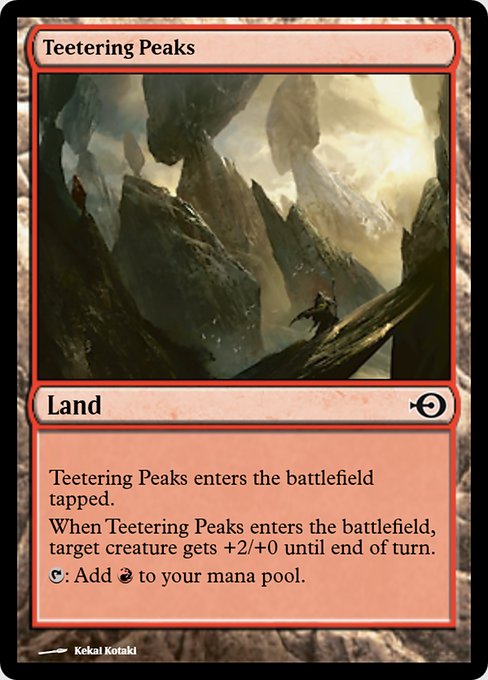 Teetering Peaks highlighted card art