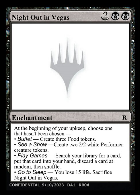 Night Out in Vegas highlighted card art