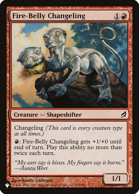 Fire-Belly Changeling highlighted card art