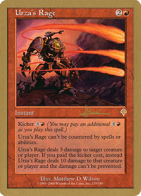 Urza's Rage from World Championship Decks 2001
